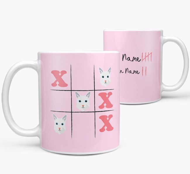 Noughts and Crosses: Personalised {breedCommonName} Mug